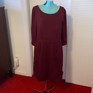 Banana Republic maroon long sleeve dress | Size 4